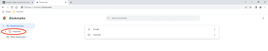 Chrome Bookmark Import Step 1